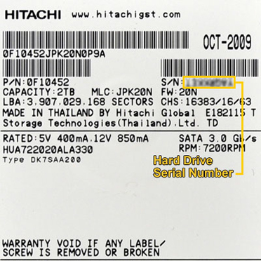 HDD Serial Number Guide