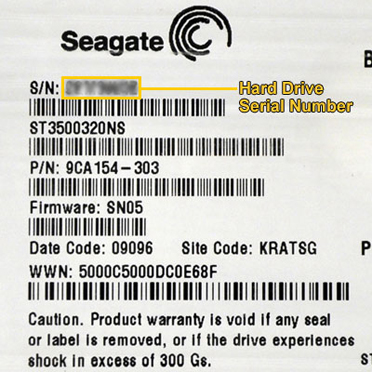 HDD Serial Number Guide